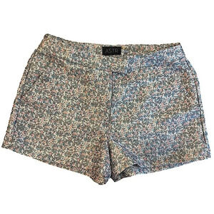 ASTR The Label high waist Metallic Floral Shorts with pockets Women's Sz 4 NWOT